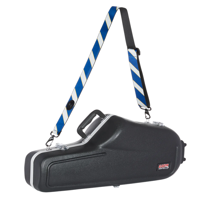 Levy's Case Straps 2 inch Wide Polyester Case Strap, Navy &Grey Stripes