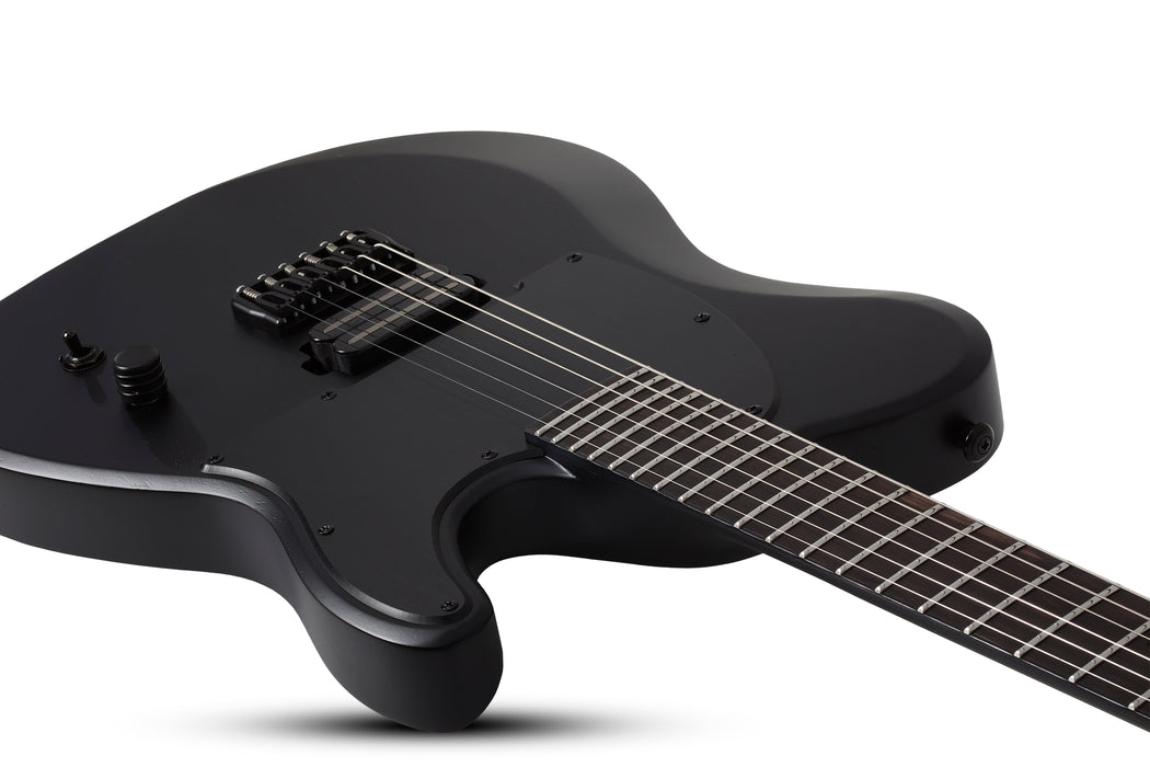 Schecter PT Black Ops Electric Guitar, Satin Black Open Pore