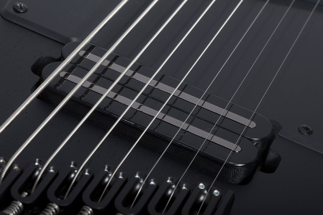 Schecter PT-8 Black Ops 8-String Left-Handed Electric Guitar, Satin Black Open Pore