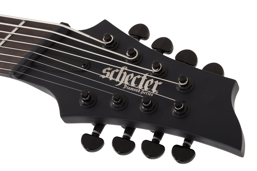 Schecter 8 Spring Schecter PT-8 Black Ops 8-String Left-Handed Electric Guitar, Satin Bl ...