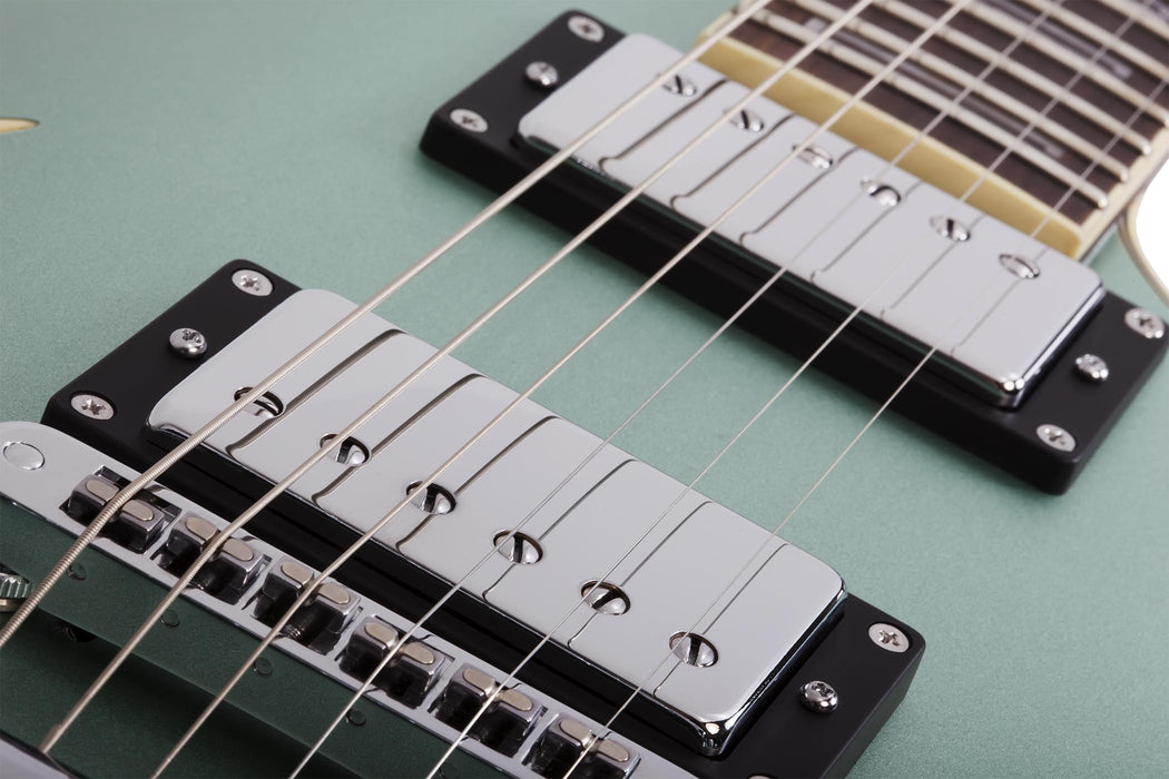 Schecter C-1 E/A Semi-Hollow Classic Satin Vintage Pelham Blue