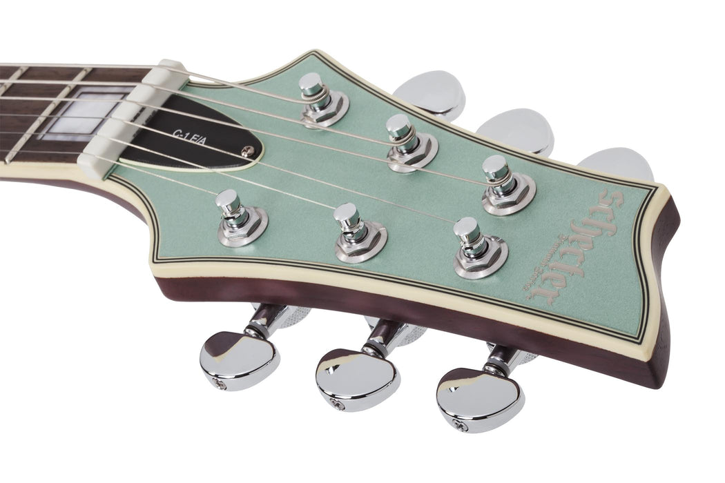 Schecter C-1 E/A Semi-Hollow Classic Satin Vintage Pelham Blue