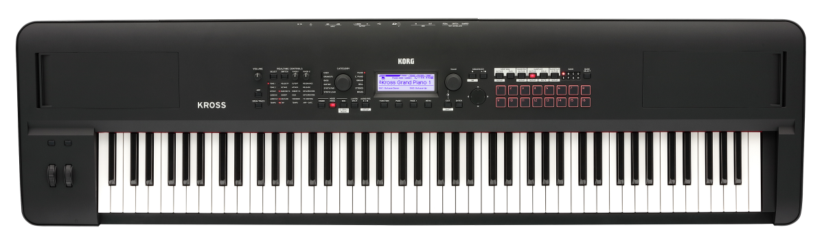 Korg KROSS288MB 88 Key Piano Action Workstation With 16 Tr Sequencer,Arp,Stereo Audio Recorder,Matt Black