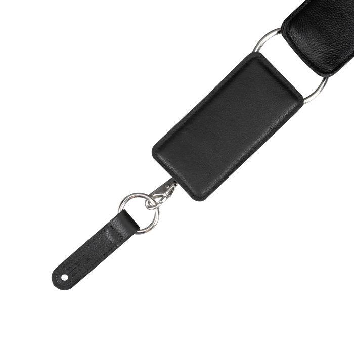 Levy's Baldric Series Leather Guitar Strap, Black