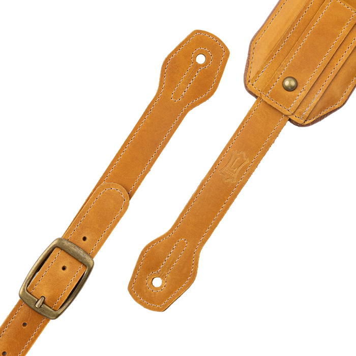 Levy's Apex Leather Guitar Strap With Padding And Hardware, Tan
