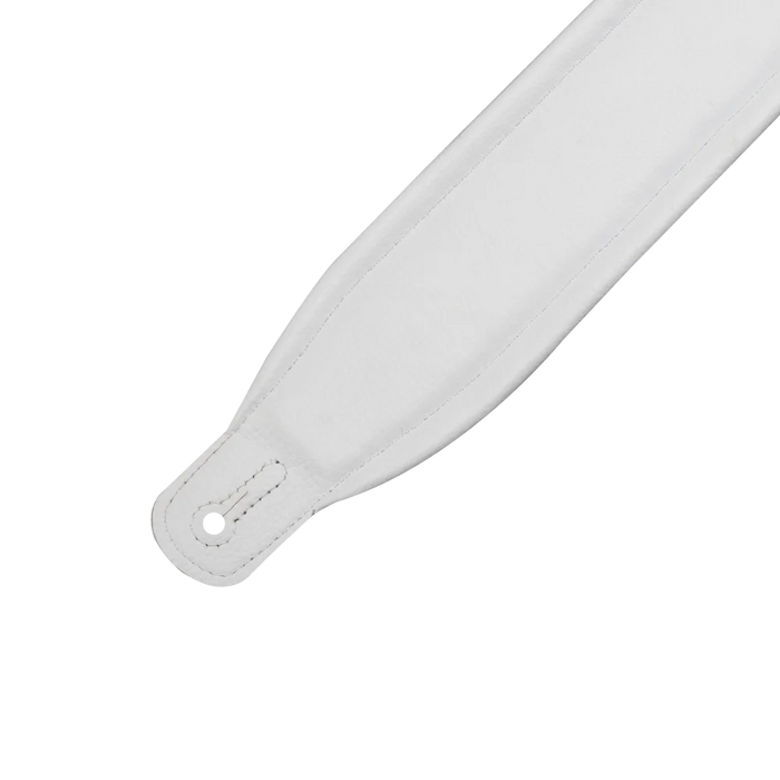 Levy's Amped Leather Series 3 inch Wide Top Grain Leather Guitar Straps, Black & White