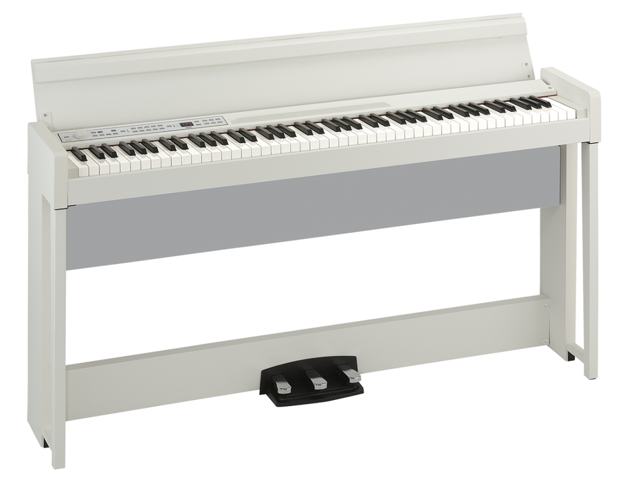 Korg C1AIRWA 88-Key RH3 Concert Piano With Bluetooth Audio Playing, White Ash