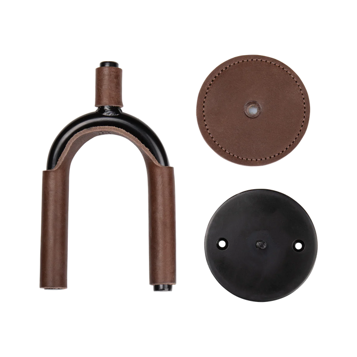 Levy's Forged Hangers, Black with Brown Leather