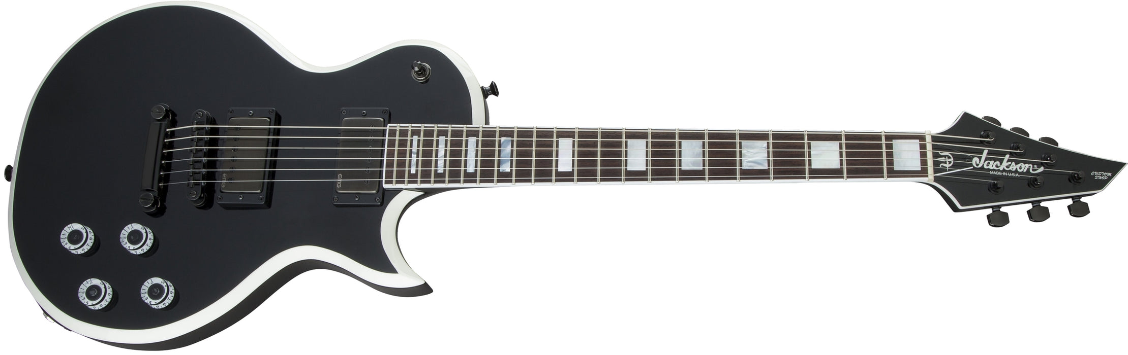 Jackson USA Signature Marty Friedman MF-1, Rosewood Fingerboard, Gloss Black with White Bevels