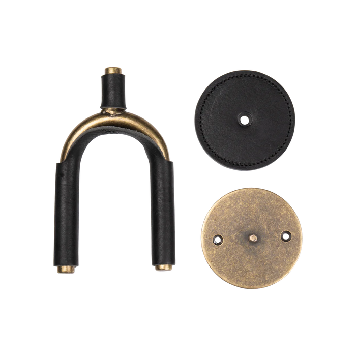 Levy's Forged Hangers, Brass with Black Leather