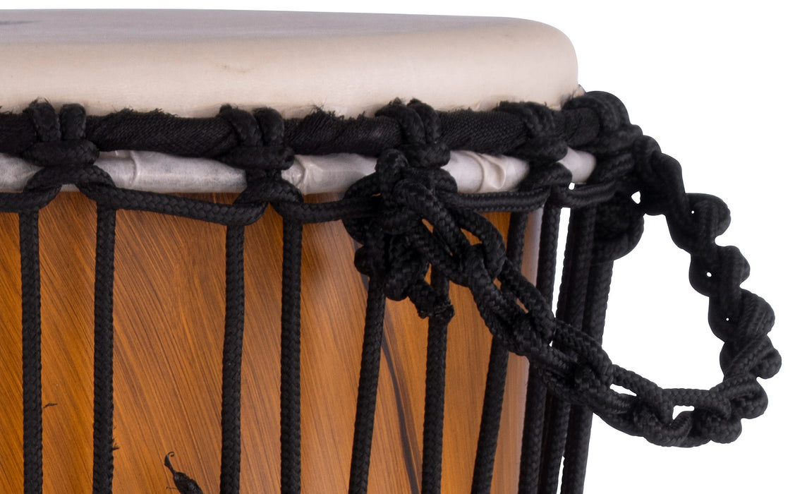 Pearl Rope Tuned PVC Ashiko Drum #683 (Artisan Sunset Cypress)