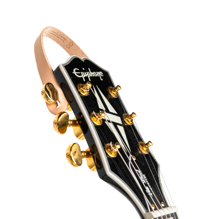 Levy's Guitar Hanger Carving Leather, Natural