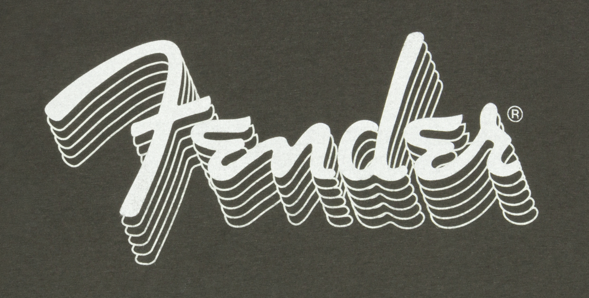 Fender Fender Reflective Ink T-Shirt, Charcoal, M