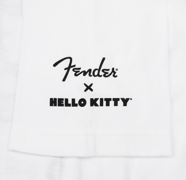 Fender x Hello Kitty White Sleeve Hit Logo Tee, XL