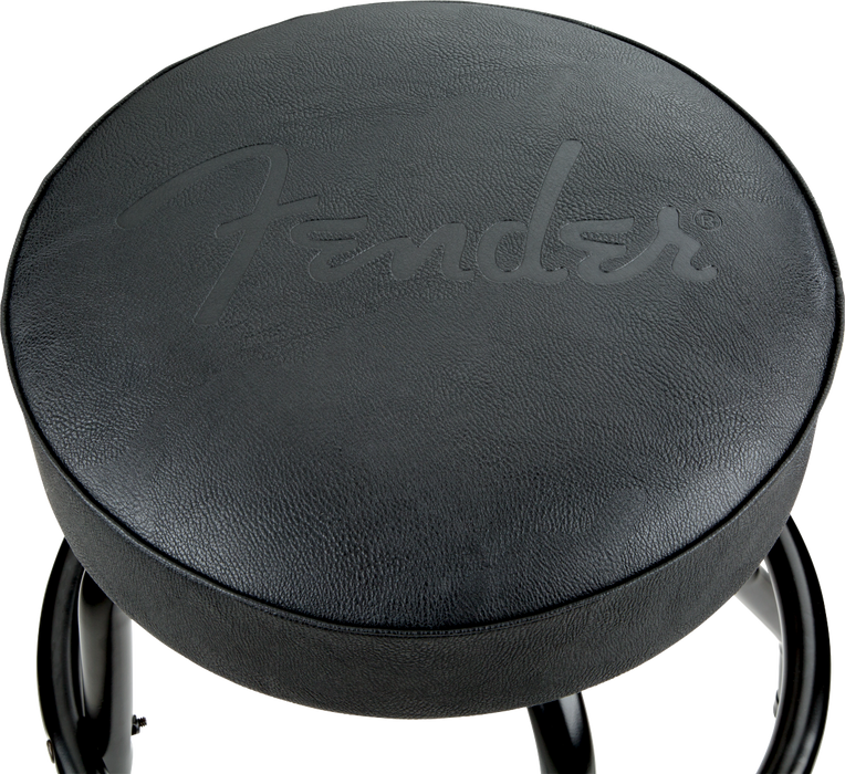 Fender Embossed Black Logo Barstool, Black/Black, 24"