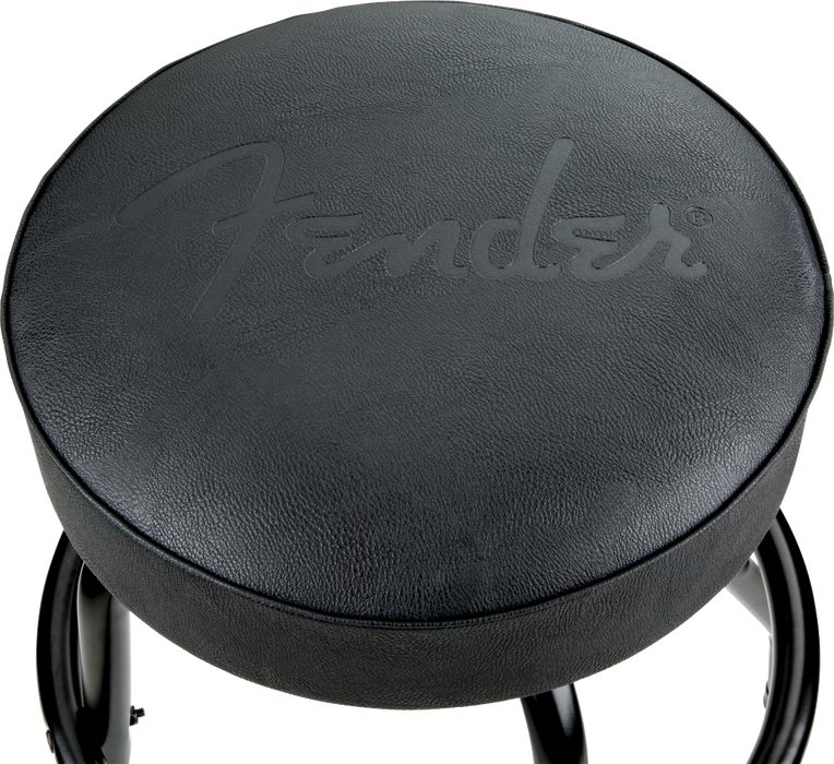 Fender Embossed Black Logo Barstool, Black/Black, 30"