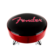 Fender Fender Red Sparkle Logo Barstool, Black/Red Sparkle, 24"