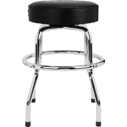 Fender Fender Spaghetti Logo Pick Pouch Barstool, Black/Chrome, 24"