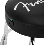 Fender Fender Spaghetti Logo Pick Pouch Barstool, Black/Chrome, 24"