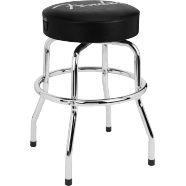 Fender Fender Spaghetti Logo Pick Pouch Barstool, Black/Chrome, 24"