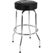 Fender Fender Spaghetti Logo Pick Pouch Barstool, Black/Chrome, 30"