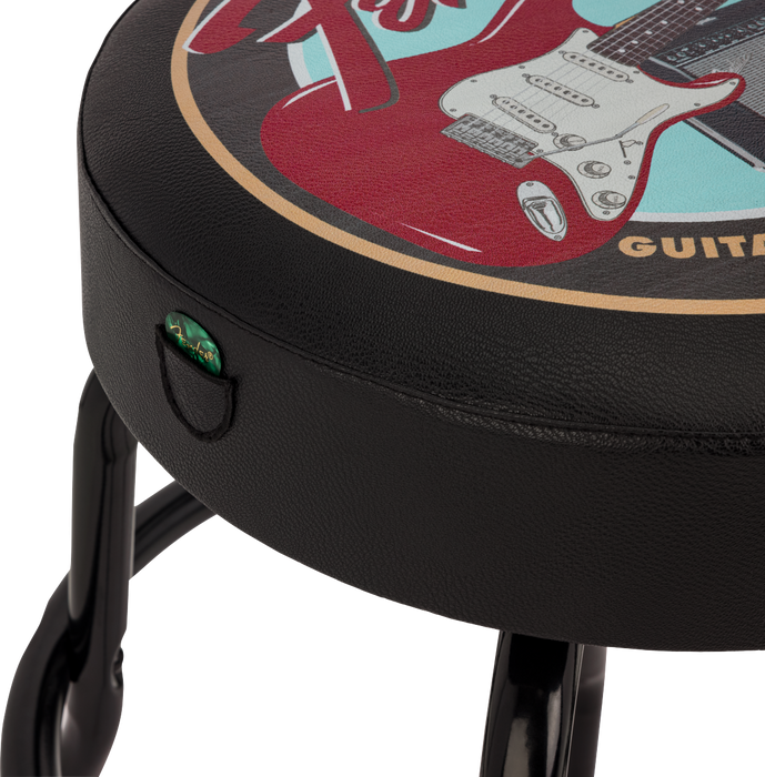 Fender Guitars & Amps Pick Pouch Barstool, Black/Black, 24"