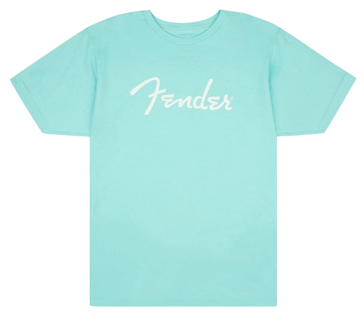 Fender Fender Spaghetti Logo T-Shirt, Daphne Blue, S
