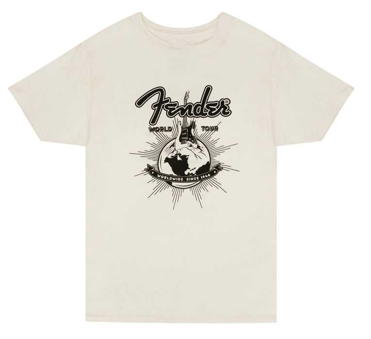 Fender Fender World Tour T-Shirt, Vintage White, M