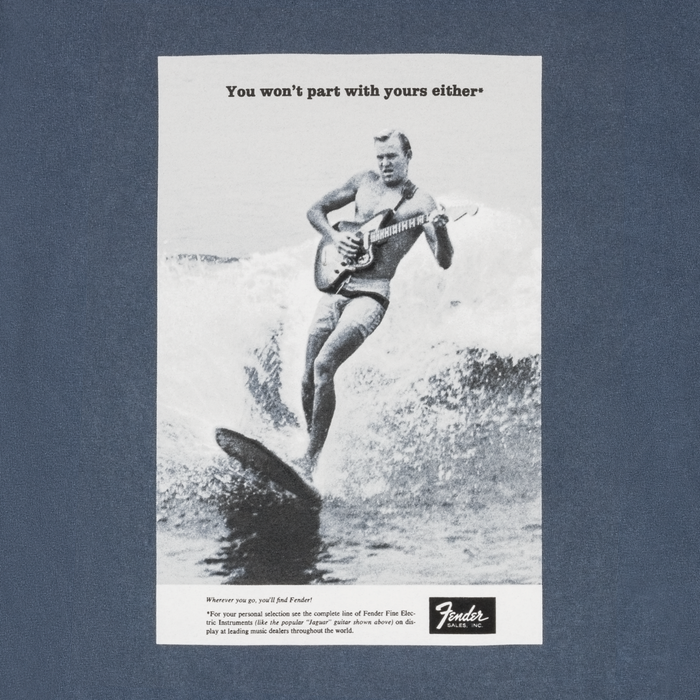 Fender Vintage Ad Surfer Tee, Ocean, L