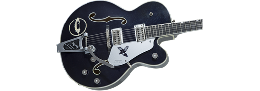 Gretsch G6136T-CSTRR Custom Shop Rich Robinson "Magpie" w/ Bigsby, Ebony Fingerboard, Raven's Breast Blue Relic