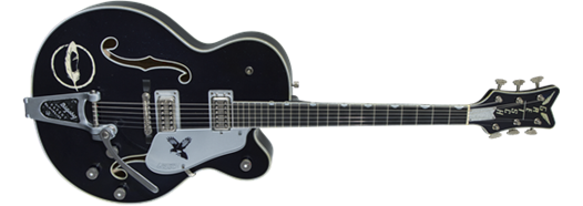 Gretsch G6136T-CSTRR Custom Shop Rich Robinson "Magpie" w/ Bigsby, Ebony Fingerboard, Raven's Breast Blue Relic