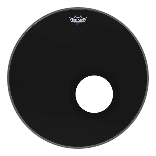 Remo Encore 22'' Black w/Hole