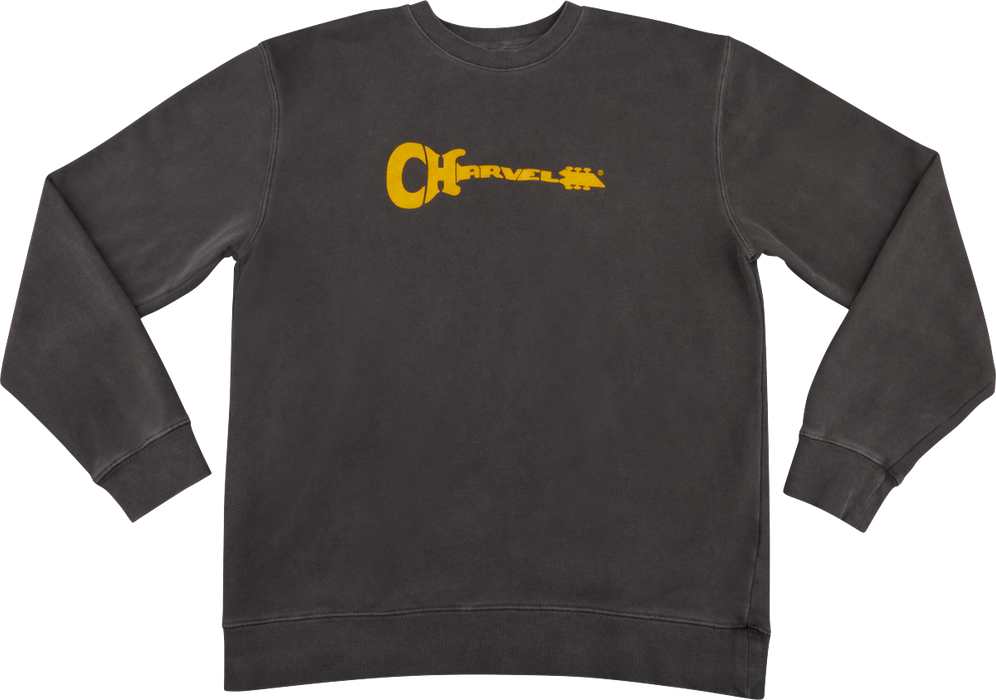 Charvel Logo Sweatshirt, Gray and Yellow, L