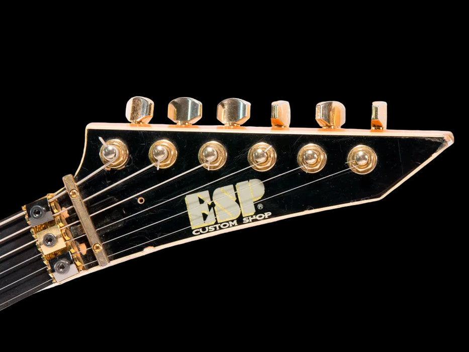 ESP Alexi Laiho Arrow Head, Black with Yellow Stripe