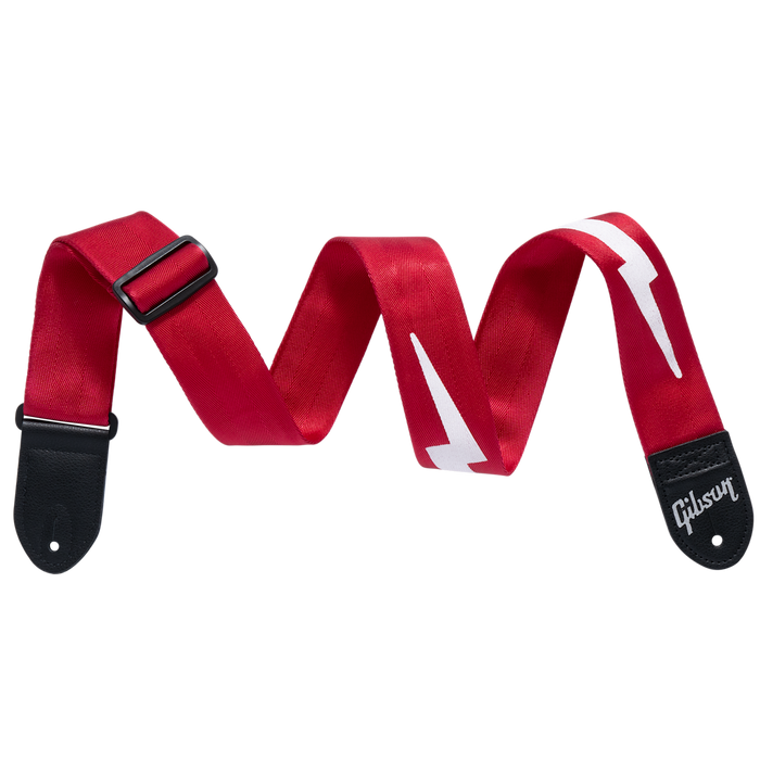 Gibson Lightning Bolt Seatbelt, Red