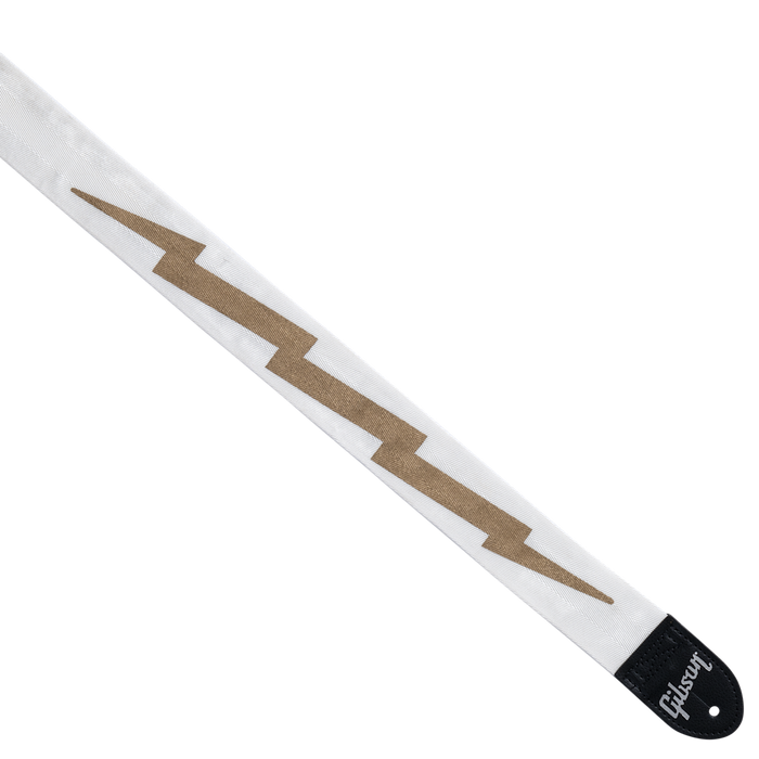 Gibson Lightning Bolt Seatbelt, White