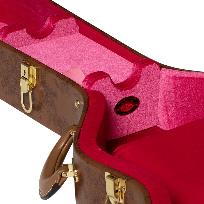 Gibson Lifton Historic 335 Hardshell Case, Brown/Pink