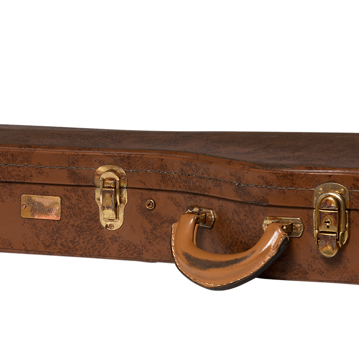 Gibson Lifton Historic "5-Latch" Les Paul Aged Hardshell Case, Brown/Pink