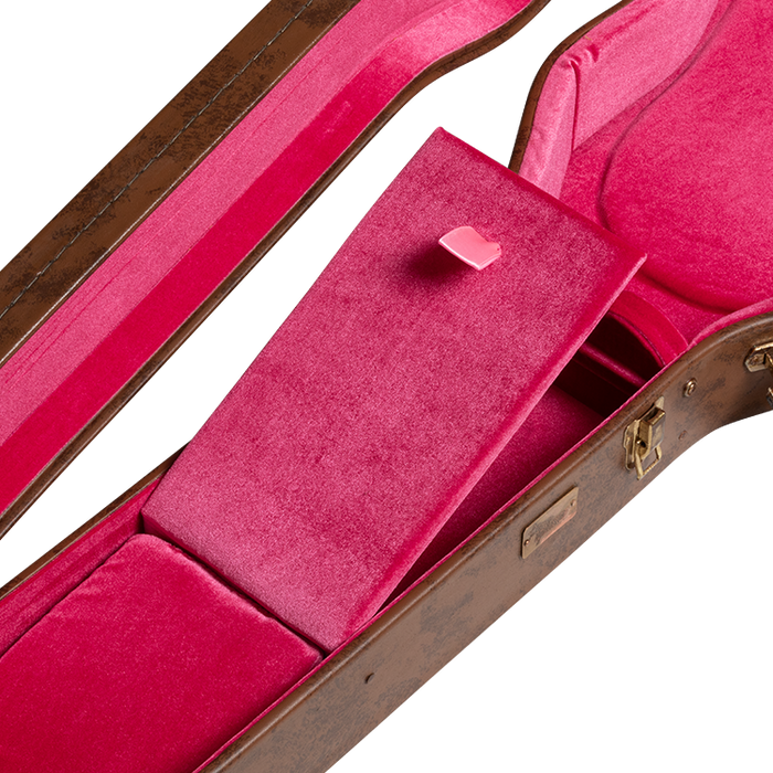 Gibson Lifton Historic "5-Latch" Les Paul Aged Hardshell Case, Brown/Pink