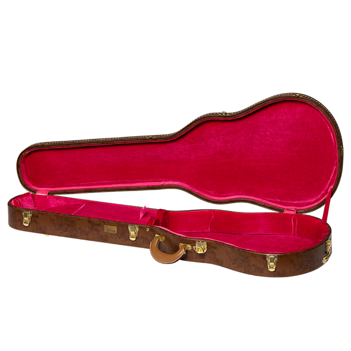 Gibson Lifton Historic "5-Latch" Les Paul Hardshell Case, Brown/Pink