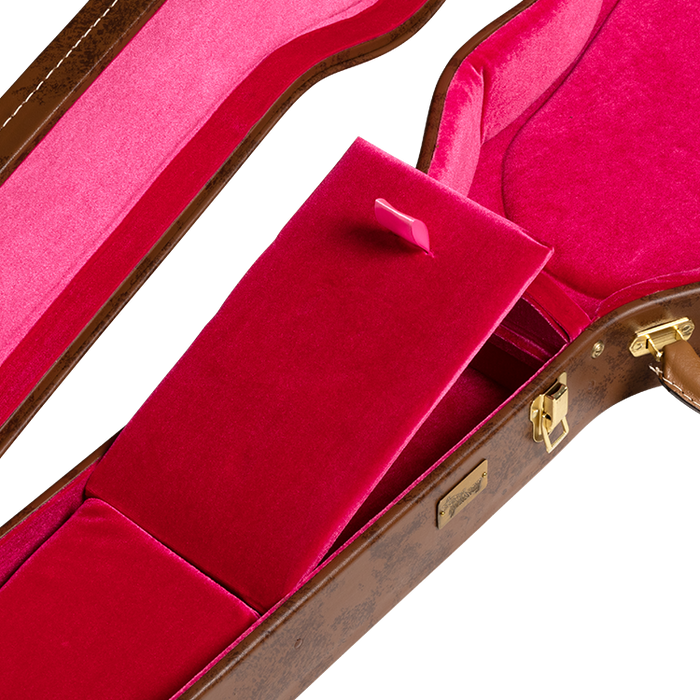 Gibson Lifton Historic "5-Latch" Les Paul Hardshell Case, Brown/Pink