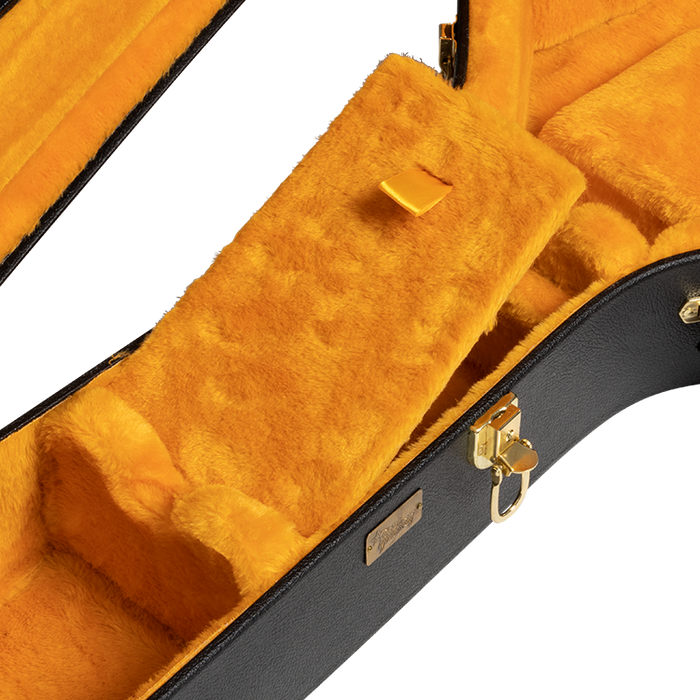 Gibson Lifton Historic ES-335 Hardshell Case, Black/Goldenrod