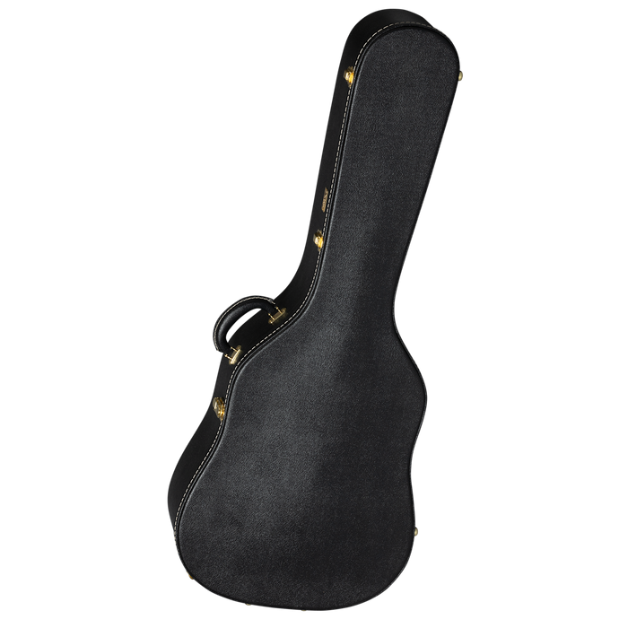 Gibson Lifton Historic Dreadnought Hardshell Case, Black/Goldenrod
