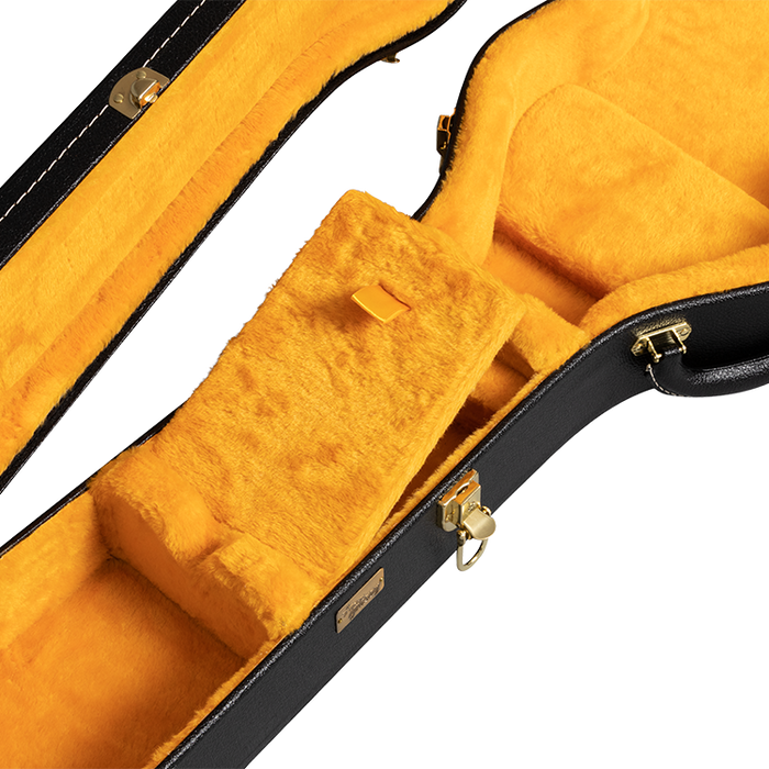 Gibson Lifton Historic Les Paul Hardshell Case, Black/Goldenrod
