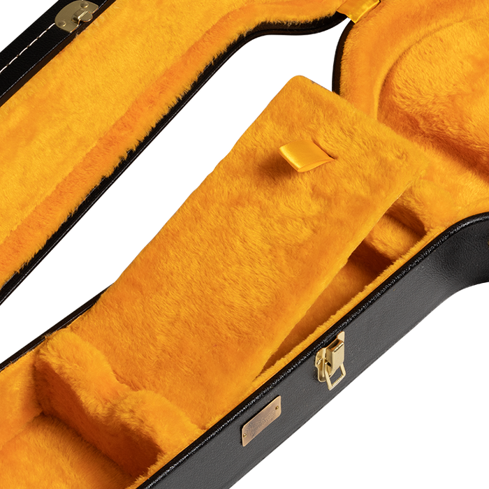 Gibson Lifton Historic SG Hardshell Case, Black/Goldenrod