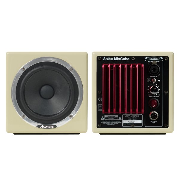 Avantone Pro AV-AM Active MixCube Powered Full-Range Mini Reference Monitors, Retro-Cream (Single)