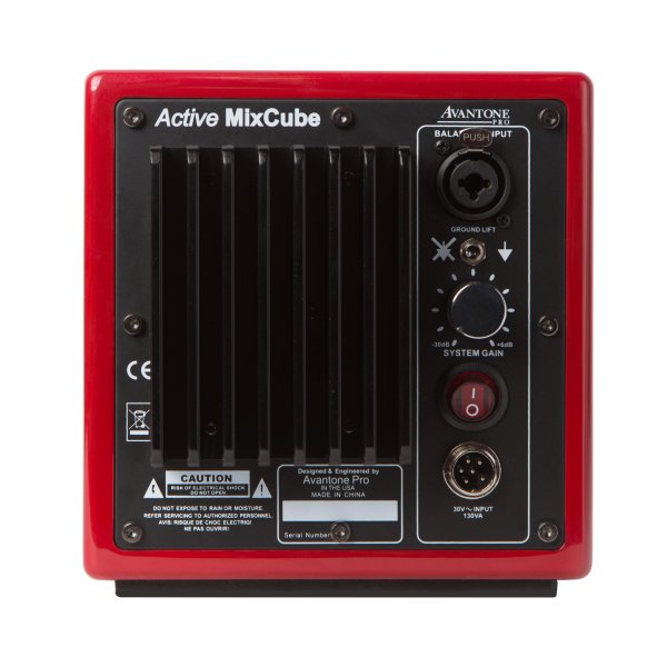 Avantone Pro AV-AREDMONO Active MixCube Powered Full-Range Mini Reference Monitors, Red (Single)