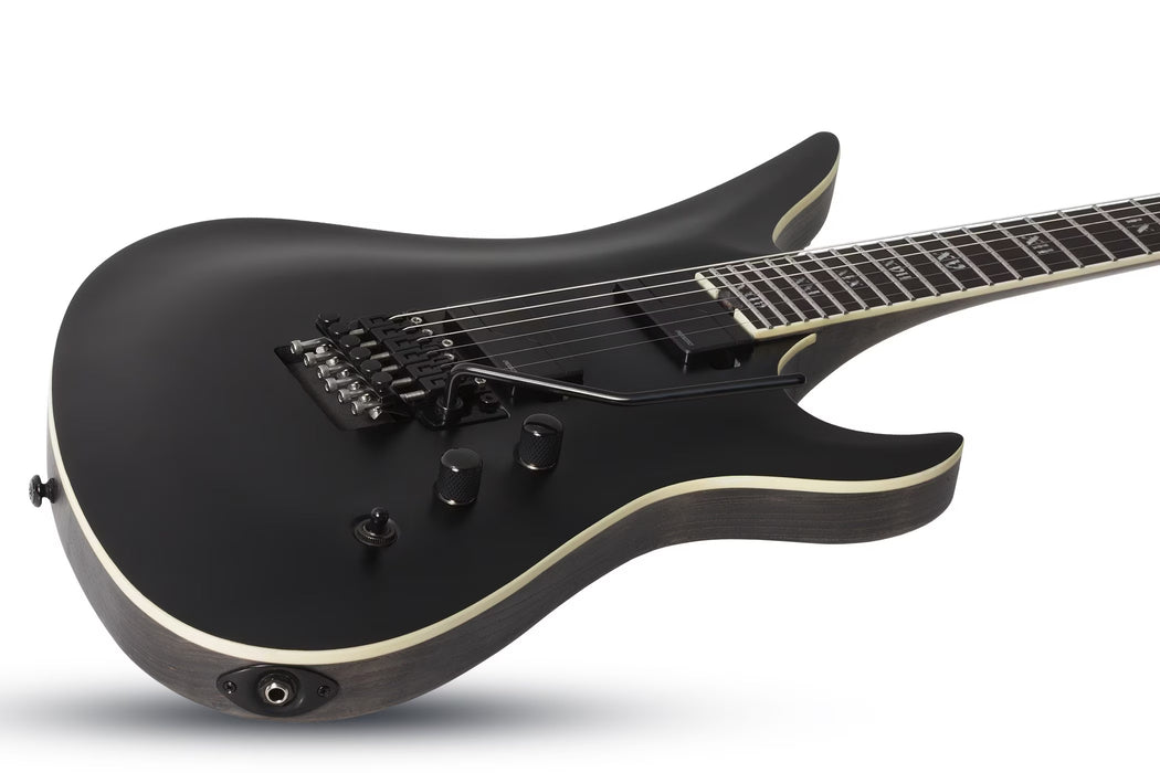 Schecter Avenger FR SLS Elite Evil Twin Electric Guitar, Satin Black