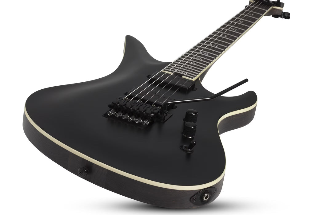 Schecter Avenger FR SLS Elite Evil Twin Electric Guitar, Satin Black