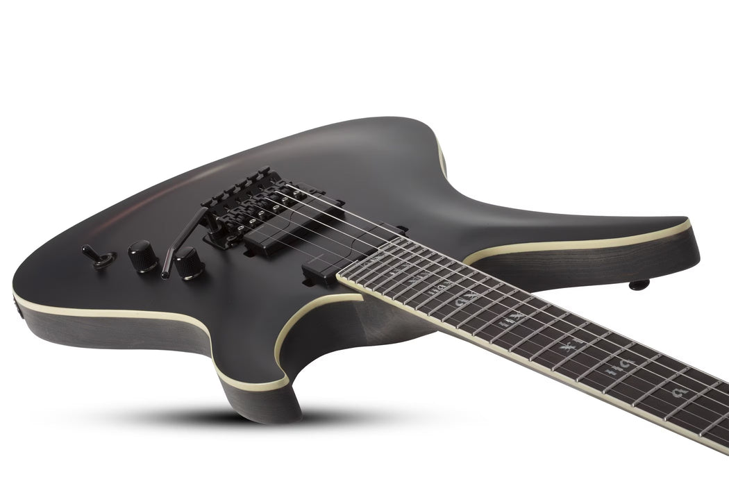 Schecter Avenger FR SLS Elite Evil Twin Electric Guitar, Satin Black